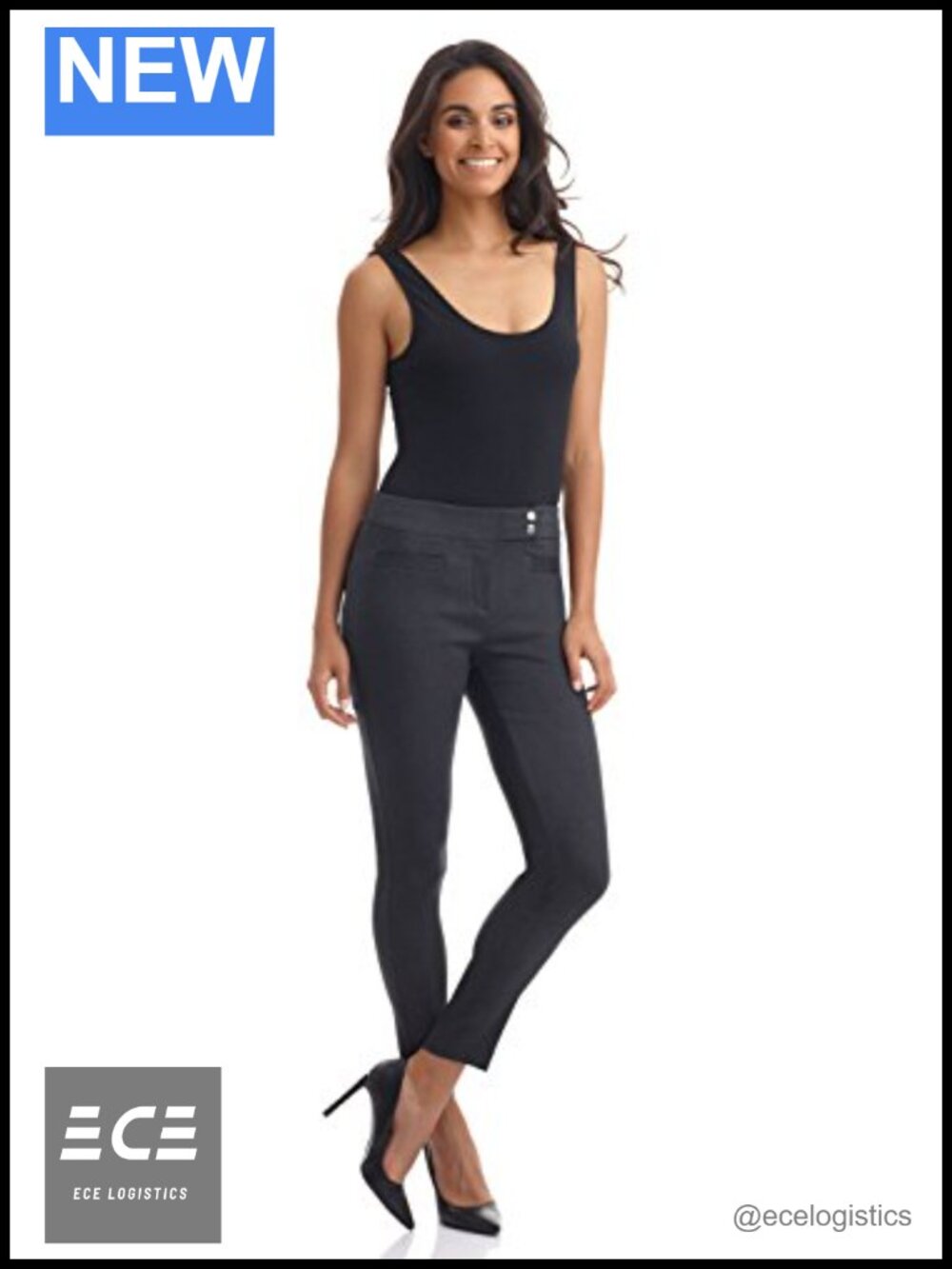 Slim Ankle Pant Pull-On Stretch Woven Comfort Workwear